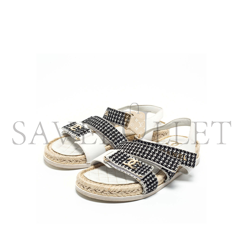 CHANEL SANDALS HEMP ROPE SOLE SHEEPSKIN 2022 NEW STYLE 